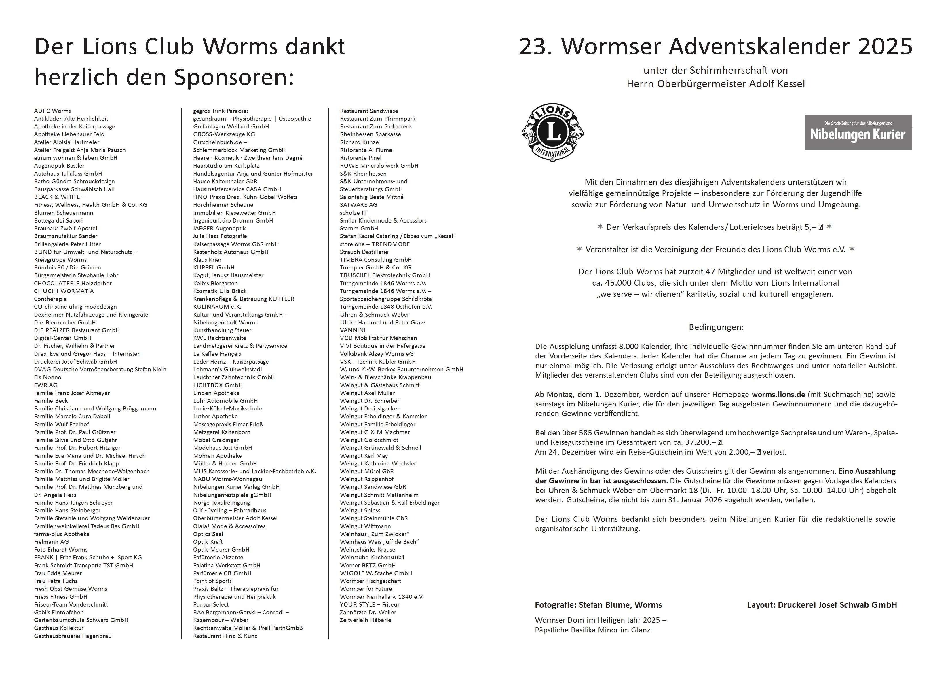 Adventskalender Sponsoren